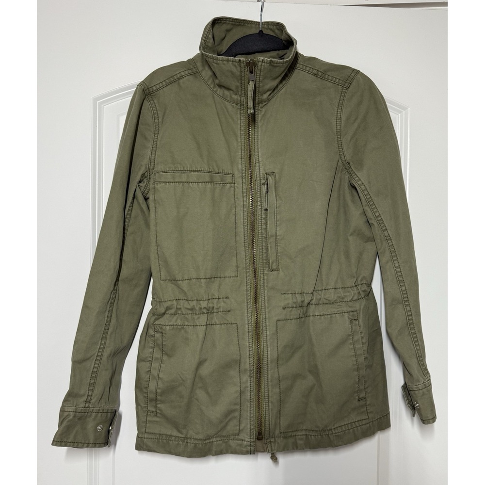 Madewell Jacket‎ Womens Small Green Utility Field Military Full Zip Front